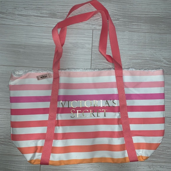 Victoria's Secret Handbags - Victoria’s Secret Striped Tote bag NWT